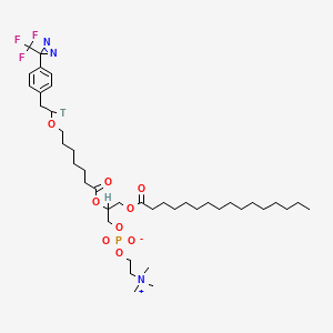 molecular formula C41H69F3N3O9P B1227993 1-Palmitoyl-2-(10-(4-((trifluoromethyl)diazirinyl)phenyl)-8-oxadecanoyl)-sn-glycero-3-phosphocholine CAS No. 86013-84-5