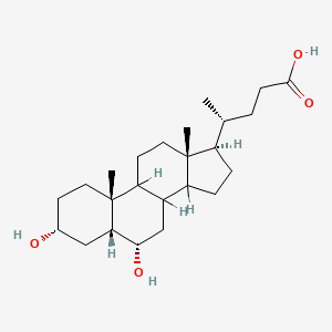 (4R)-4-[(3R,5R,6S,10R,13R,17R)-3,6-dihydroxy-10,13-dimethyl-2,3,4,5,6,7,8,9,11,12,14,15,16,17-tetradecahydro-1H-cyclopenta[a]phenanthren-17-yl]pentanoic acid
