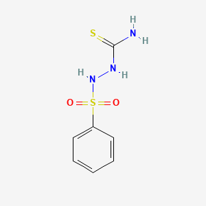 molecular formula C7H9N3O2S2 B1228008 Benzenesulfonamidothiourea CAS No. 5351-65-5