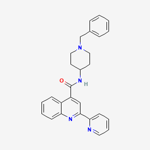 N-[1-(phenylmethyl)-4-piperidinyl]-2-(2-pyridinyl)-4-quinolinecarboxamide