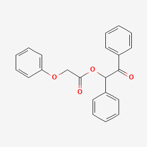 molecular formula C22H18O4 B1228017 2-Phenoxyacetic acid (2-oxo-1,2-diphenylethyl) ester 