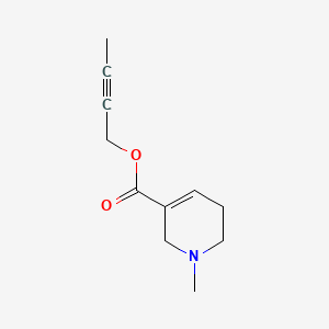 molecular formula C11H15NO2 B1228021 1-methyl-3,6-dihydro-2H-pyridine-5-carboxylic acid but-2-ynyl ester 