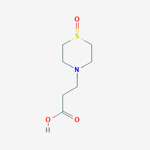 molecular formula C7H13NO3S B12280230 1-Oxide-4-thiomorpholine propanoic acid CAS No. 1020722-32-0