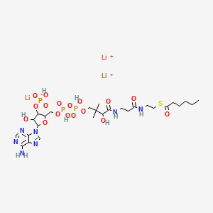 molecular formula C27H45Li3N7O17P3S+2 B12280270 Hexanoyl coenzyme A trilithium salt 
