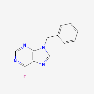 molecular formula C12H9FN4 B1228029 6-Fluoro-9-benzylpurine CAS No. 55600-75-4