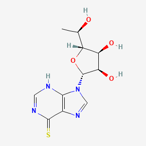 molecular formula C11H14N4O4S B1228030 6H-Purine-6-thione, 9-(6-deoxy-beta-D-allofuranosyl)-1,9-dihydro- CAS No. 2946-43-2