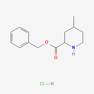molecular formula C14H20ClNO2 B12280329 Benzyl (+/-)-trans-4-methyl-piperidine-2-carboxylate hydrochloride 