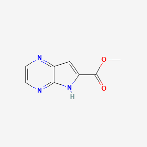 molecular formula C8H7N3O2 B12280433 Methyl 5H-pyrrolo[2,3-b]pyrazine-6-carboxylate 