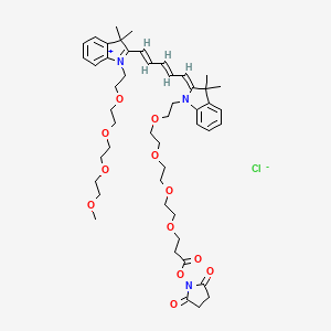 N-(m-PEG4)-N'-(PEG4-NHS ester)-Cy5