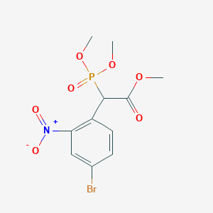 molecular formula C11H13BrNO7P B12280567 Methyl 2-(4-Bromo-2-nitrophenyl)-2-(dimethoxyphosphoryl)acetate 