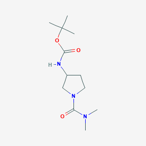 molecular formula C12H23N3O3 B12280604 tert-Butyl (1-(dimethylcarbamoyl)pyrrolidin-3-yl)carbamate 