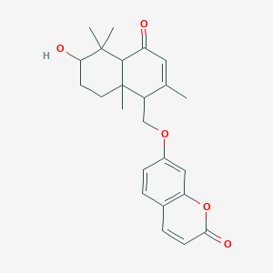 (3'x,5'a,9'x,10'b)-O-(3-Hydroxy-6-oxo-7-drimen-11-yl)umbelliferone