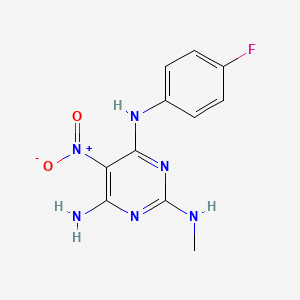 N4-(4-fluorophenyl)-N2-methyl-5-nitropyrimidine-2,4,6-triamine