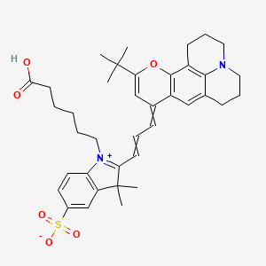 molecular formula C38H46N2O6S B1228082 Fluorescent red 630 