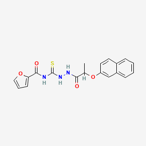 molecular formula C19H17N3O4S B1228084 N-[(2-naphthalen-2-yloxypropanoylamino)carbamothioyl]furan-2-carboxamide 