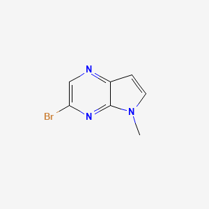 molecular formula C7H6BrN3 B12280898 3-bromo-5-methyl-5H-pyrrolo[2,3-b]pyrazine 