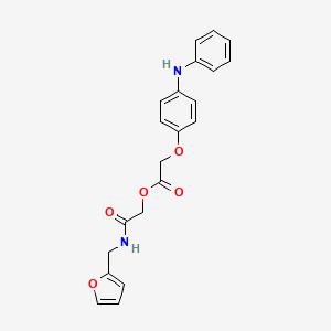 2-(4-Anilinophenoxy)acetic acid [2-(2-furanylmethylamino)-2-oxoethyl] ester
