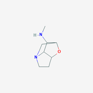 molecular formula C8H14N2O B1228127 N-Methyl-2-oxa-6-azatricyclo[4.2.1.03,7]nonan-8-amine CAS No. 1351-62-8