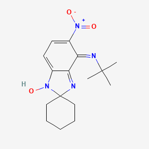 N-tert-butyl-1-hydroxy-5-nitro-4-spiro[benzimidazole-2,1'-cyclohexane]imine