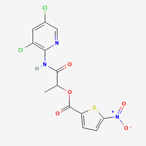 5-Nitro-2-thiophenecarboxylic acid [1-[(3,5-dichloro-2-pyridinyl)amino]-1-oxopropan-2-yl] ester