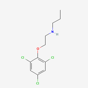 molecular formula C11H14Cl3NO B1228130 N-(2-(2,4,6-Trichlorophenoxy)ethyl)propan-1-amine CAS No. 67747-01-7