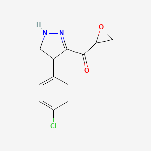 [4-(4-chlorophenyl)-4,5-dihydro-1H-pyrazol-3-yl]-(2-oxiranyl)methanone