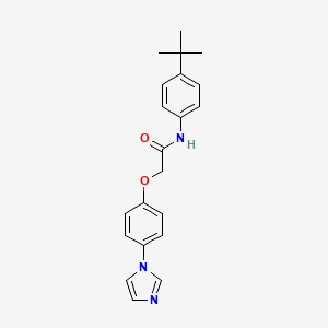 molecular formula C21H23N3O2 B1228141 N-(4-tert-butylphenyl)-2-[4-(1-imidazolyl)phenoxy]acetamide 