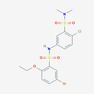 5-[(5-bromo-2-ethoxyphenyl)sulfonylamino]-2-chloro-N,N-dimethylbenzenesulfonamide