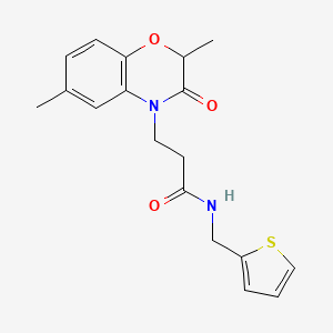 3-(2,6-dimethyl-3-oxo-1,4-benzoxazin-4-yl)-N-(thiophen-2-ylmethyl)propanamide
