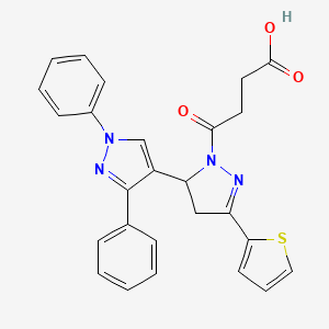 4-[3-(1,3-Diphenyl-4-pyrazolyl)-5-thiophen-2-yl-3,4-dihydropyrazol-2-yl]-4-oxobutanoic acid