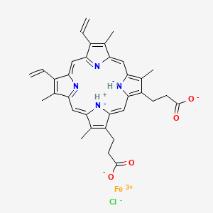 molecular formula C34H32ClFeN4O4 B1228173 1,4,5,8-Tetramethylhemin CAS No. 70697-39-1