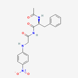 molecular formula C19H20N4O5 B1228174 N-Acetylphenylalanylglycine 4-nitroanilide CAS No. 34336-99-7