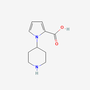 molecular formula C10H14N2O2 B12281877 1-(piperidin-4-yl)-1H-pyrrole-2-carboxylic acid 