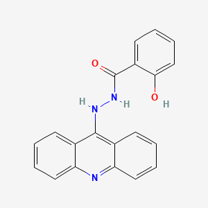 molecular formula C20H15N3O2 B1228199 N'-(acridin-9-yl)-2-hydroxybenzohydrazide 