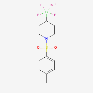molecular formula C12H16BF3KNO2S B12282001 Potassium trifluoro(1-tosylpiperidin-4-yl)borate 