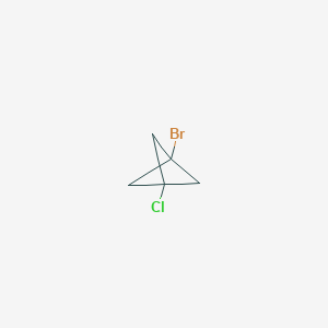 molecular formula C5H6BrCl B12282054 1-Bromo-3-chlorobicyclo[1.1.1]pentane 