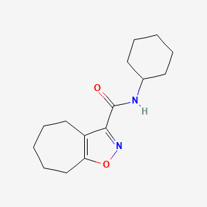 molecular formula C15H22N2O2 B1228206 N-cyclohexyl-5,6,7,8-tetrahydro-4H-cyclohepta[d]isoxazole-3-carboxamide 