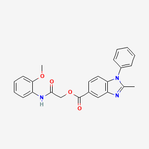 2-Methyl-1-phenyl-5-benzimidazolecarboxylic acid [2-(2-methoxyanilino)-2-oxoethyl] ester