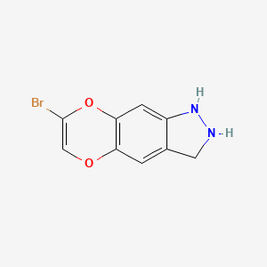 molecular formula C9H7BrN2O2 B12282120 3-Bromo-6,7-dihydro-1H-[1,4]dioxino[2,3-f]indazole 