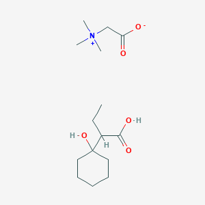 molecular formula C15H29NO5 B1228222 2-(1-Hydroxycyclohexyl)butanoic acid;2-(trimethylazaniumyl)acetate CAS No. 23579-12-6