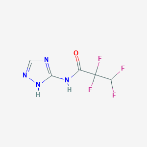 molecular formula C5H4F4N4O B1228225 2,2,3,3-tetrafluoro-N-(1H-1,2,4-triazol-5-yl)propanamide 