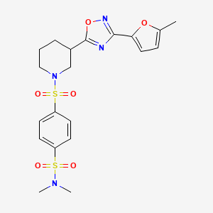 N,N-dimethyl-4-[[3-[3-(5-methyl-2-furanyl)-1,2,4-oxadiazol-5-yl]-1-piperidinyl]sulfonyl]benzenesulfonamide