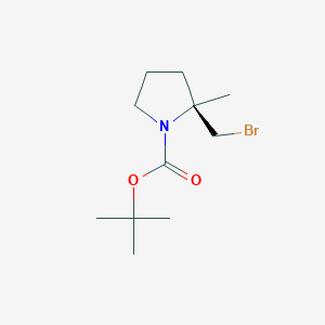 molecular formula C11H20BrNO2 B12282275 tert-butyl (2S)-2-(bromomethyl)-2-methyl-pyrrolidine-1-carboxylate 
