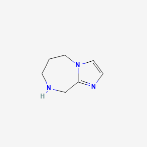molecular formula C7H11N3 B12282284 6,7,8,9-tetrahydro-5H-imidazo[1,2-a][1,4]diazepine 