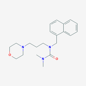 molecular formula C21H29N3O2 B1228235 1,1-Dimethyl-3-[3-(4-morpholinyl)propyl]-3-(1-naphthalenylmethyl)urea 