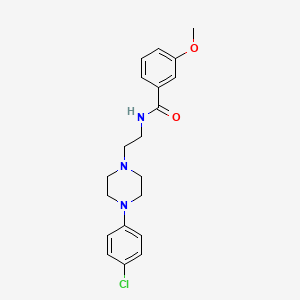 molecular formula C20H24ClN3O2 B1228238 N-(2-[4-(4-Chlorophenyl)piperazin-1-yl]ethyl)-3-methoxybenzamide 