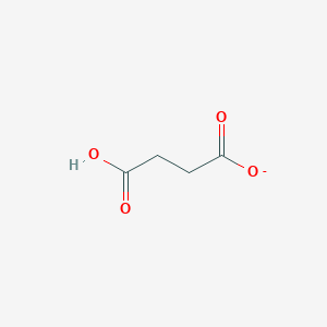 molecular formula C4H5O4- B1228240 Hydrogen succinate 