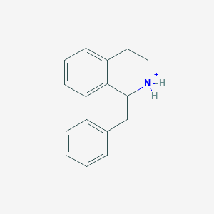molecular formula C16H18N+ B1228245 1-Benzyl-1,2,3,4-tetrahydroisoquinolin-2-ium 