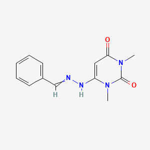 molecular formula C13H14N4O2 B1228248 6-Benzylidenehydrazino-1,3-dimethyluracil 