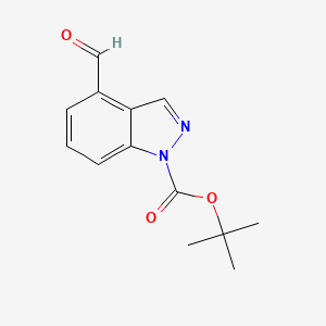 molecular formula C13H14N2O3 B12282546 Tert-butyl 4-formyl-1H-indazole-1-carboxylate 